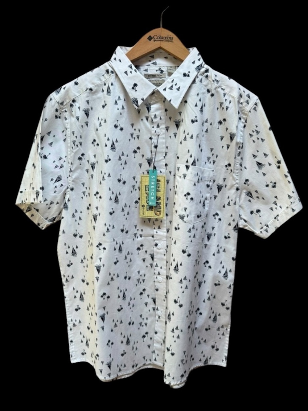 NWT Haggar Clothing Stretch Island Ease Button Down Shirt